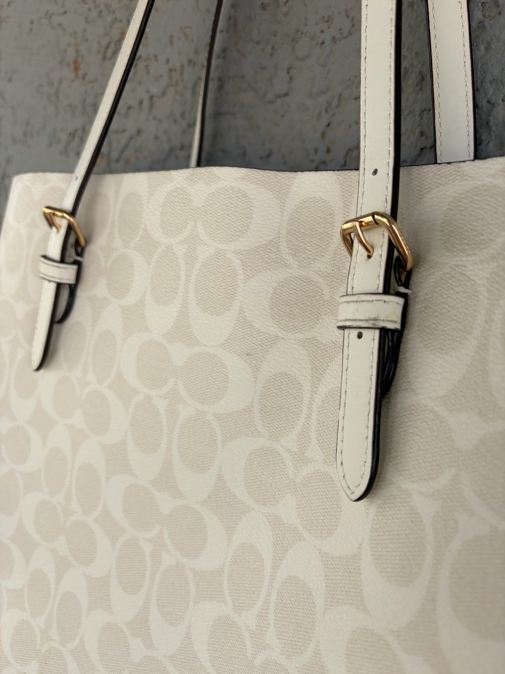 Coach Chalk Signature Canvas Tote with Gold Hardware - Picture 3 of 8